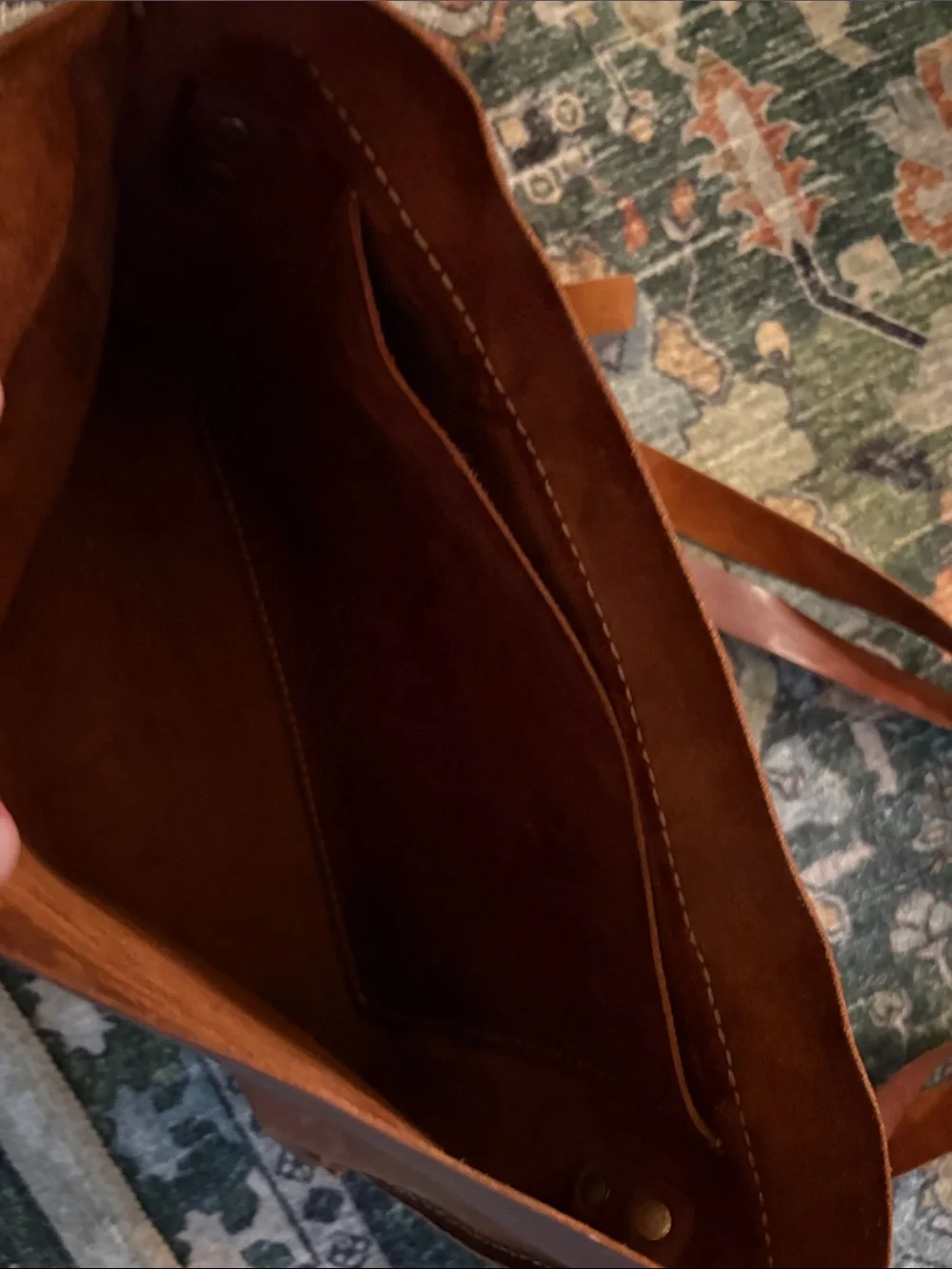 Brown Leather Men's Satchel/Folder - Classic Carry W/ Shoulder Strap.